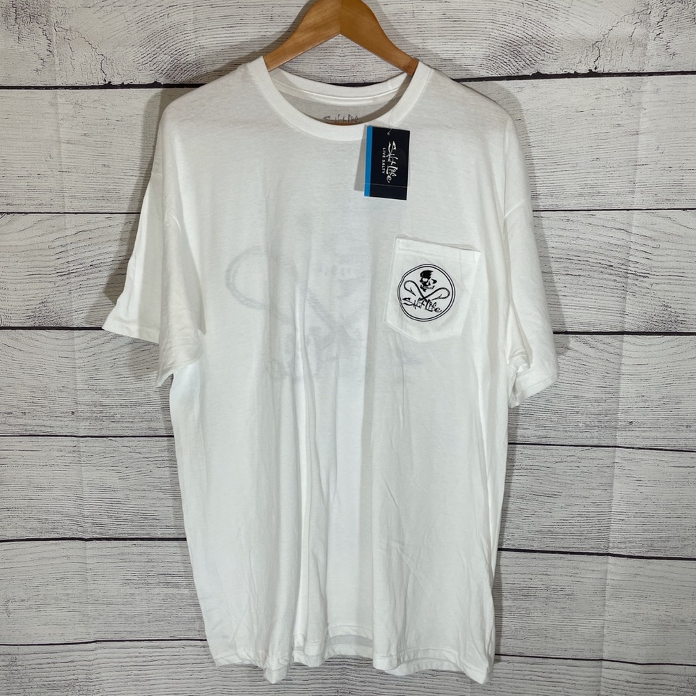NWT white Salt Life Tee with print on front & back